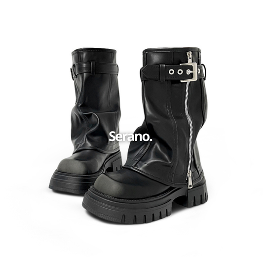 Platform Fold Over Chunky Boots