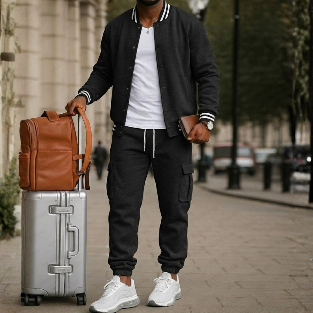 Athletic Inspired Blazer Pants Set