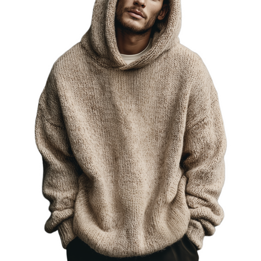 Men's Classic Casual Hooded Loose Sweater