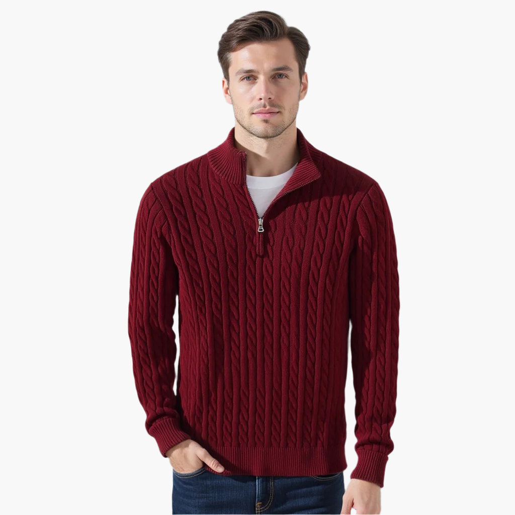 Serano™ Zipped Cable Sweater