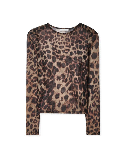 Sheer Leopard Print Top