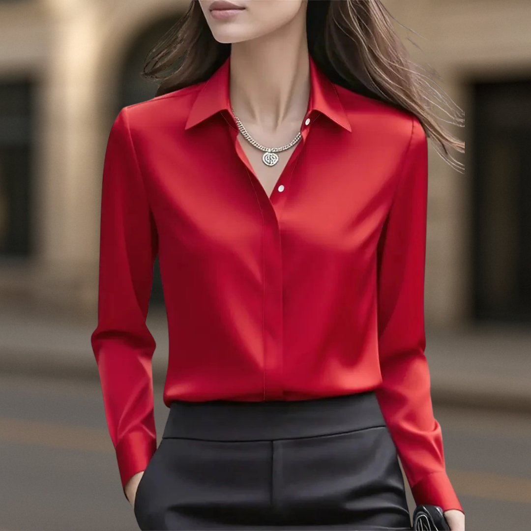 Paris Timeless Chic Button Down Women's Blouse